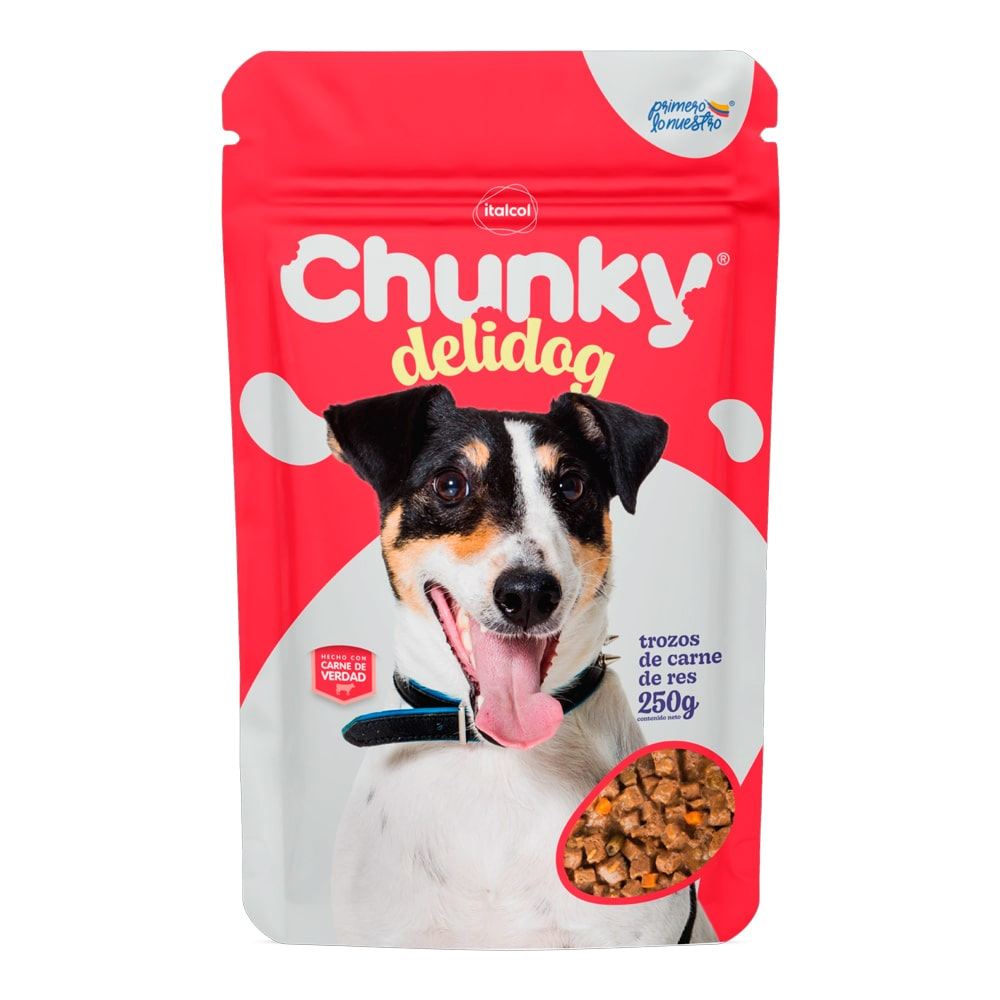 Chunky Delidog trozos de carne de res - Pouche